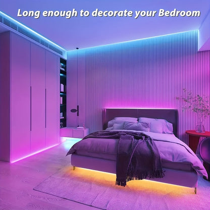 LED Strip Lights 100ft Color Changing with 44-Key Remote & Power Supply – RGB Light Strip for Bedroom Ceiling Living Room Festival Wedding Party Decor 30m