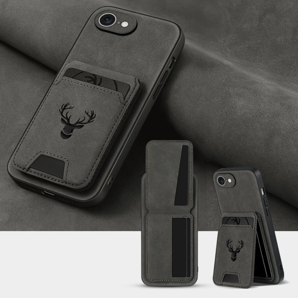 Folio Wallet Phone Case with Card Holder and Kickstand for Selected iPhone 11 through 16 Models