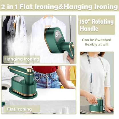 Portable Travel Clothes Steamer Mini Handheld Garment Steamer Iron for Clothes Fast Heat-Up Wrinkle Remover for Home Dorm College Travel Suitcase-Friendly Compact Design