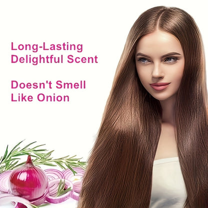 Onion Biotin Shampoo and Conditioner Set — Rosemary & Jojoba Oil, Anti-Dandruff, Strengthening & Nourishing for Dry Rough Damaged Hair, Promotes Hair Growth, Smoothing Formula, Men & Women