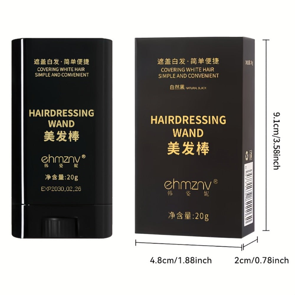 Gray Root Coverage Hair Color Stick with Comb — water-resistant Sweat-Resistant Instant Root Touch Up, Plant-Based Squalane Formula, Easy
