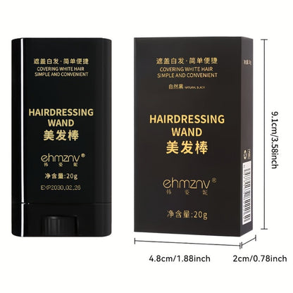 Gray Root Coverage Hair Color Stick with Comb — water-resistant Sweat-Resistant Instant Root Touch Up, Plant-Based Squalane Formula, Easy