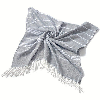 Striped Beach Towel in Ten Color Labels with 90 x 180 cm Source Size for Pool, Travel, Gym and Everyday Use