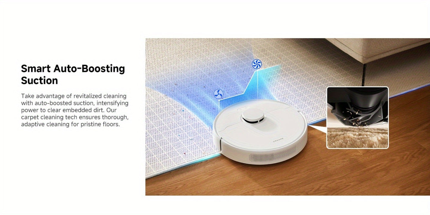 Dreame D10 Plus Gen 2 Self-Emptying Robot Vacuum & Mop Refurbished – 6000Pa Suction | 90-Day Base | LiDAR Navigation | Obstacle Avoidance | Wi-Fi App & Voice Control | Smart Floor Cleaner for Home