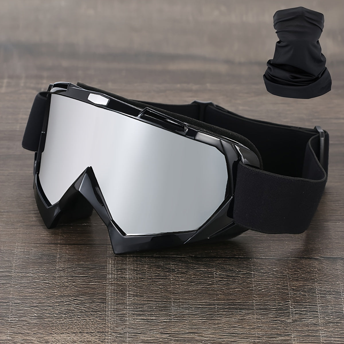 Thirty-Style NAFEIB Ski Goggle and Matching Headwear Set with Mirrored, Clear, Silver and Gray Lens Options
