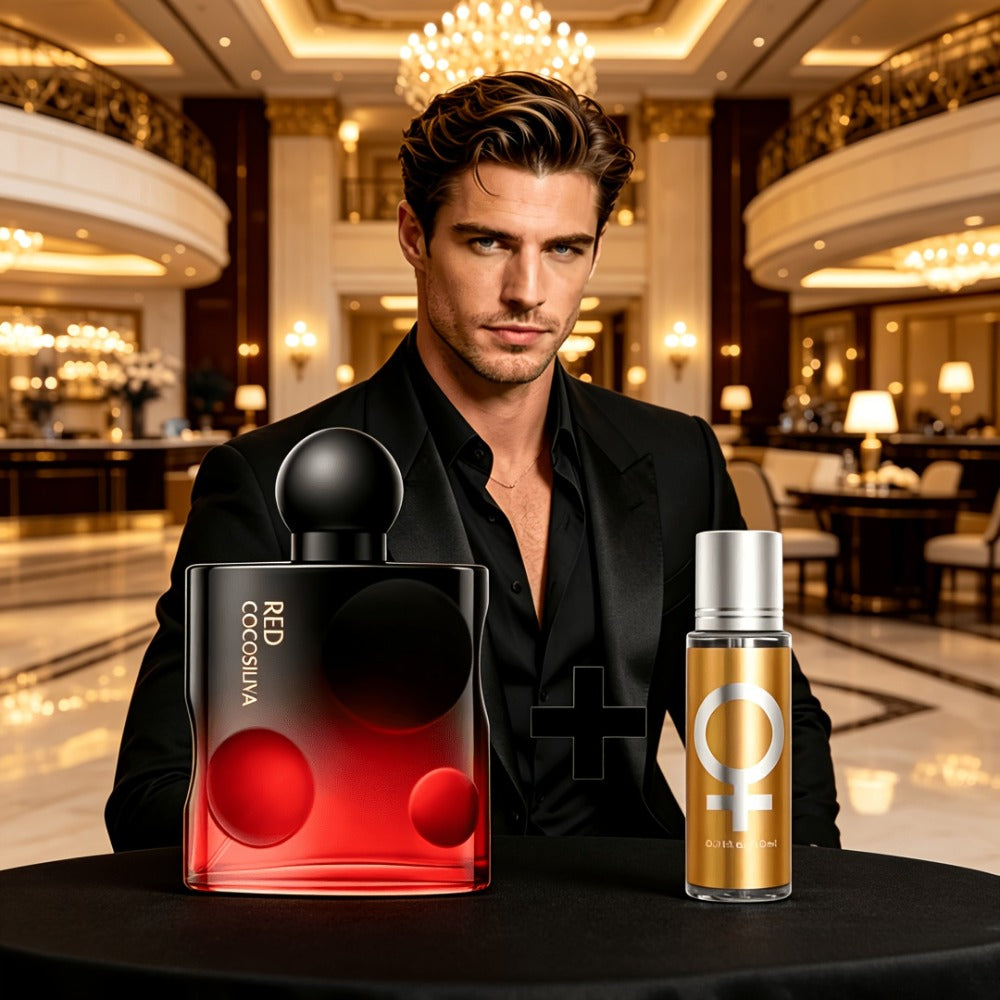 Men's Cologne Spray 3.4oz EDT Limited Edition Black & Red Temptation Fresh Woody Aromatic Fragrance Gift for Him