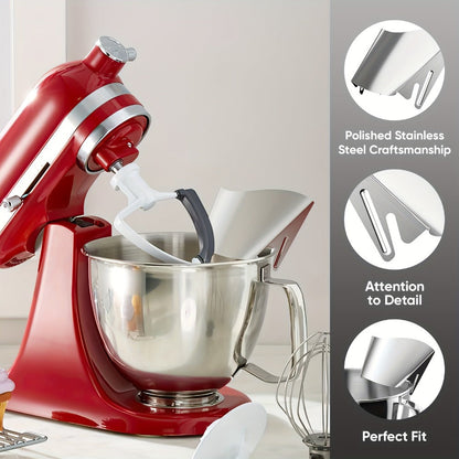 Stainless-Steel-Style Stand Mixer Pouring Chute in One- or Two-Piece Checkout Configurations