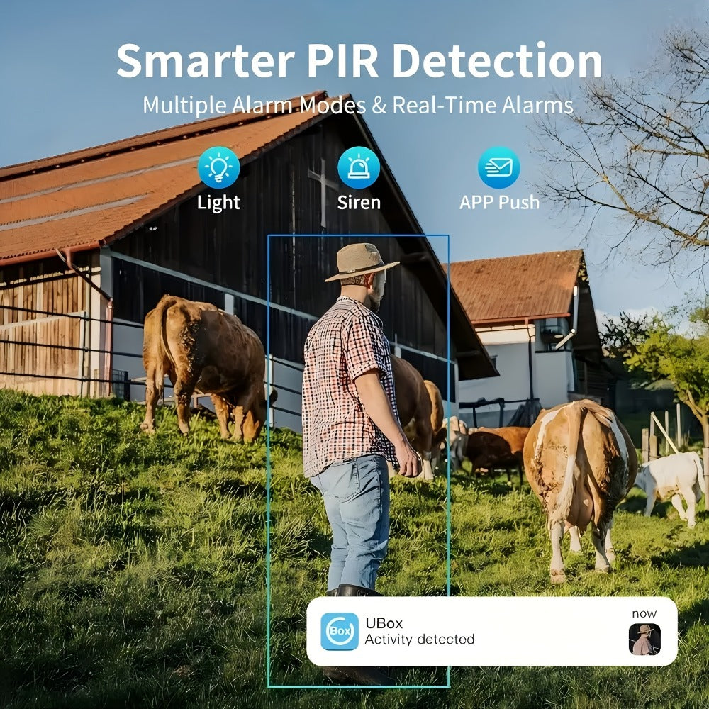 Encrypted Cloud Solar Security Camera Outdoor 3MP AI Detection – App-Controlled Pan Tilt, Full Color Night Vision, Sound & Light Alert, Two-Way Audio, Waterproof Wireless WiFi Camera
