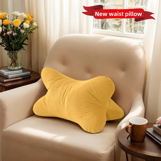 Triangular Lumbar Support Pillow Chenille, Soft Breathable Back Cushion with Hidden Zipper for Office Chair Sofa Bed, Lightweight Washable Wedge Pillow for Neck Back Support