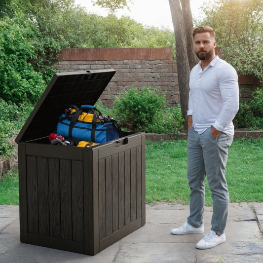 Resin Deck Box 35/45 Gallon – Lockable Outdoor Storage