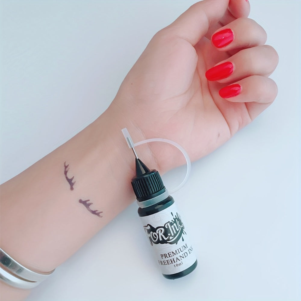 Tattoo Ink 8-Bottle Mixed Color Set with One Source Kit Configuration and Gallery-Shown Color Selection