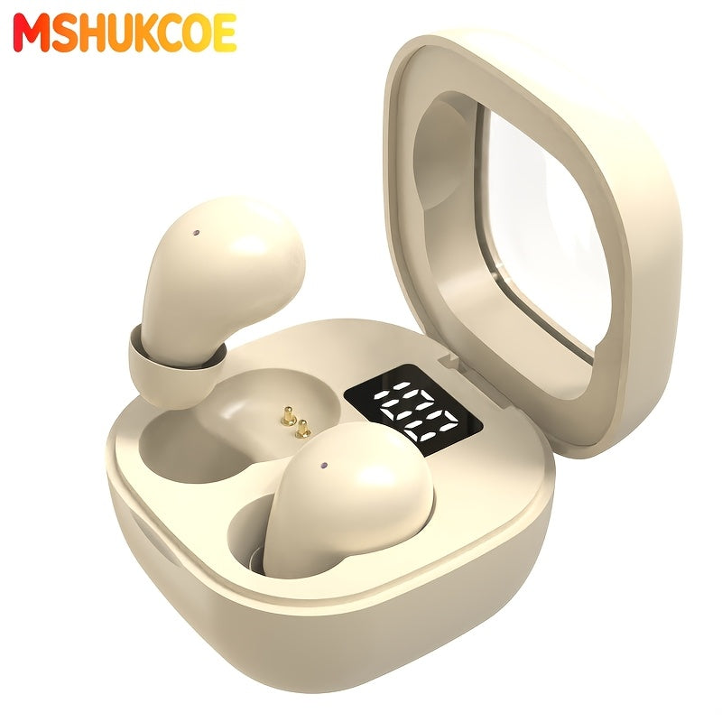 Wireless Earbuds MSHUKCOE Ultra-Thin Sleep and Game Modes with Low Latency and Dual Noise Reduction