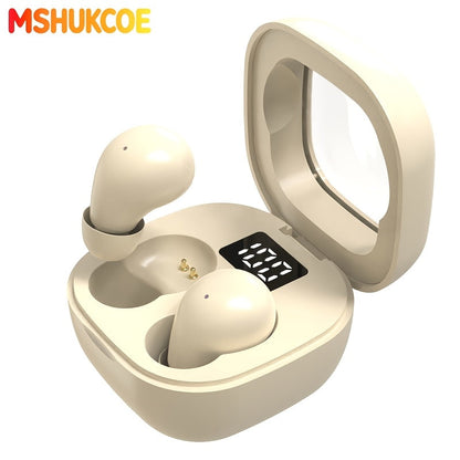 Wireless Earbuds MSHUKCOE Ultra-Thin Sleep and Game Modes with Low Latency and Dual Noise Reduction