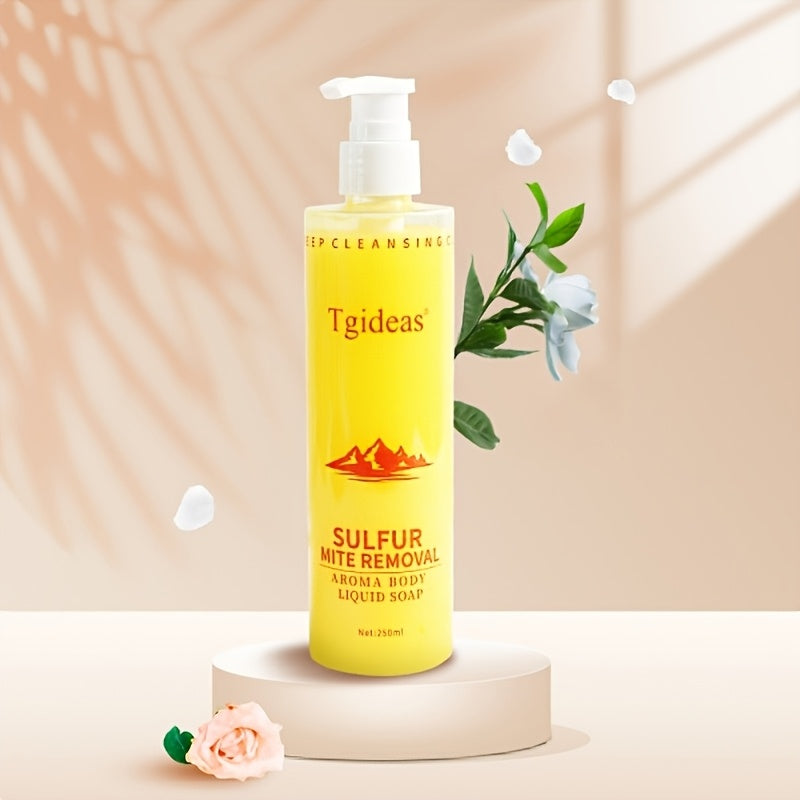 Sulfur Shampoo & Body Wash 2-in-1 Set — Scented Sulfur Soap Cleansing Liquid for Gentle Daily Scalp Purifying & Full Body Cleansing
