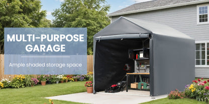 Outdoor Storage Shed Carport Canopy Portable Shelter PE Tarpaulin