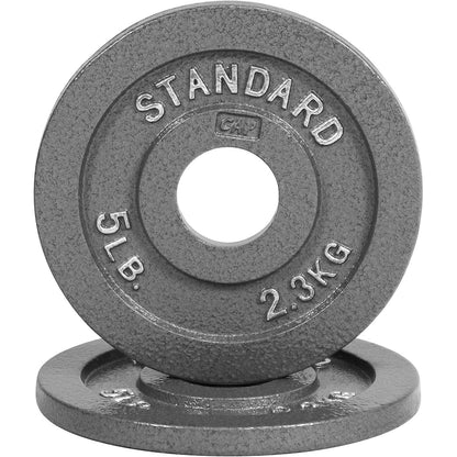 Gray STANDARD Cast-Style Weight Plates in Single, Pair, Four-Piece and Mixed Sets for Barbell Training