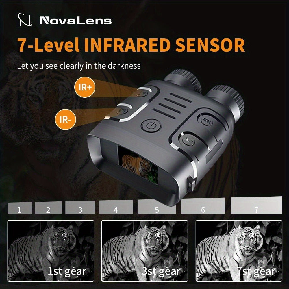 Compact Digital Night Vision Binoculars in Green, Black or Yellow with 2.4-Inch Screen, 10X Zoom and Seven IR Levels