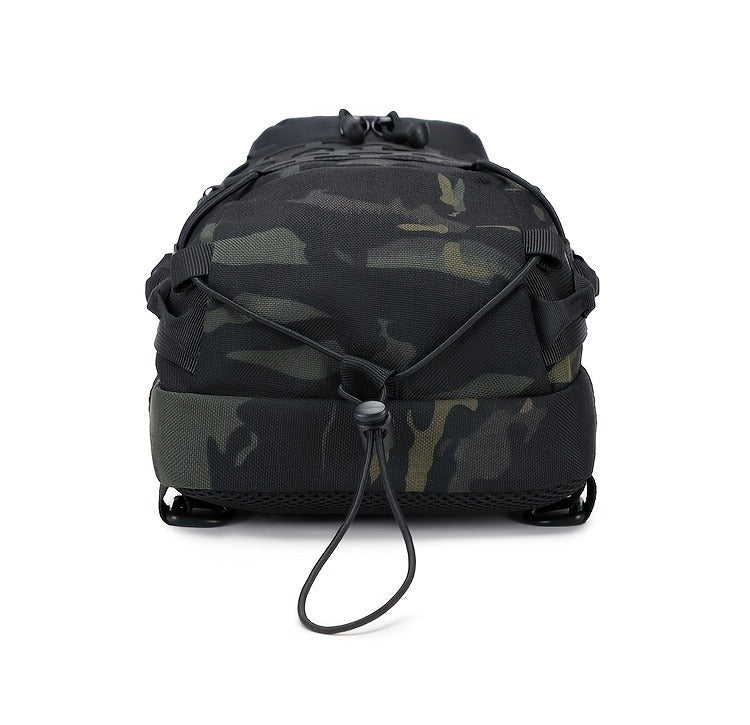 Structured Tactical Shoulder Crossbody Bag with Honeycomb Front Panel in Black or Camouflage Pattern