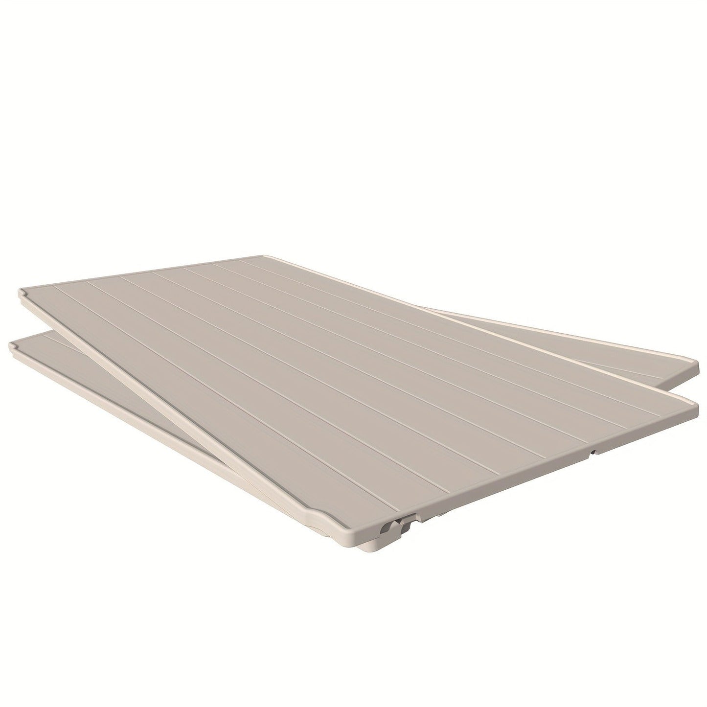 Resin Outdoor Storage Cabinet and Shelf Options in White or Beige with 4 x 2 Ft Shed Sizes