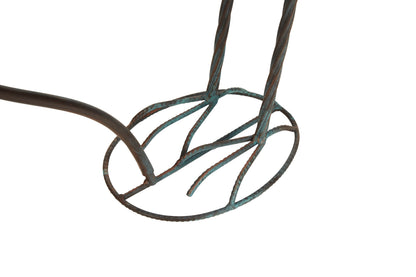 36-Inch Crane Sculpture Bird Bath Set with Separate 12.6-Inch Basin and Garden Stakes for Yard Decor
