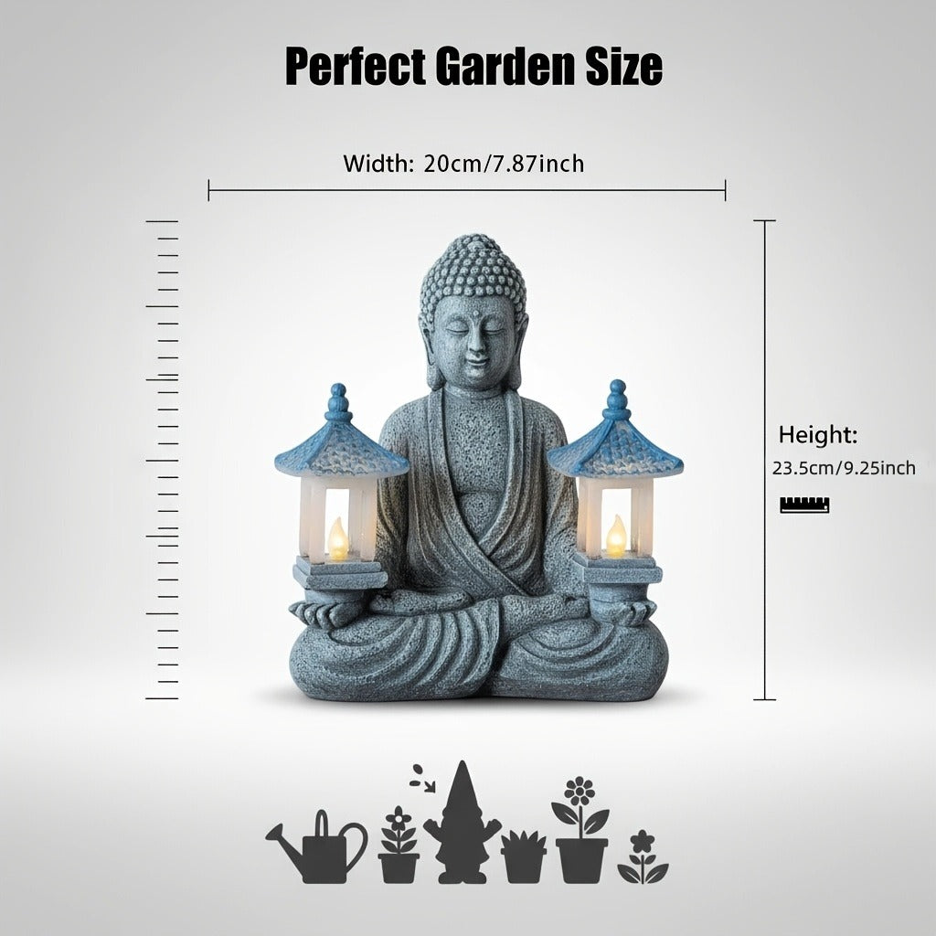 Solar Pyramid Light Sculpture – Outdoor Zen Garden Decor