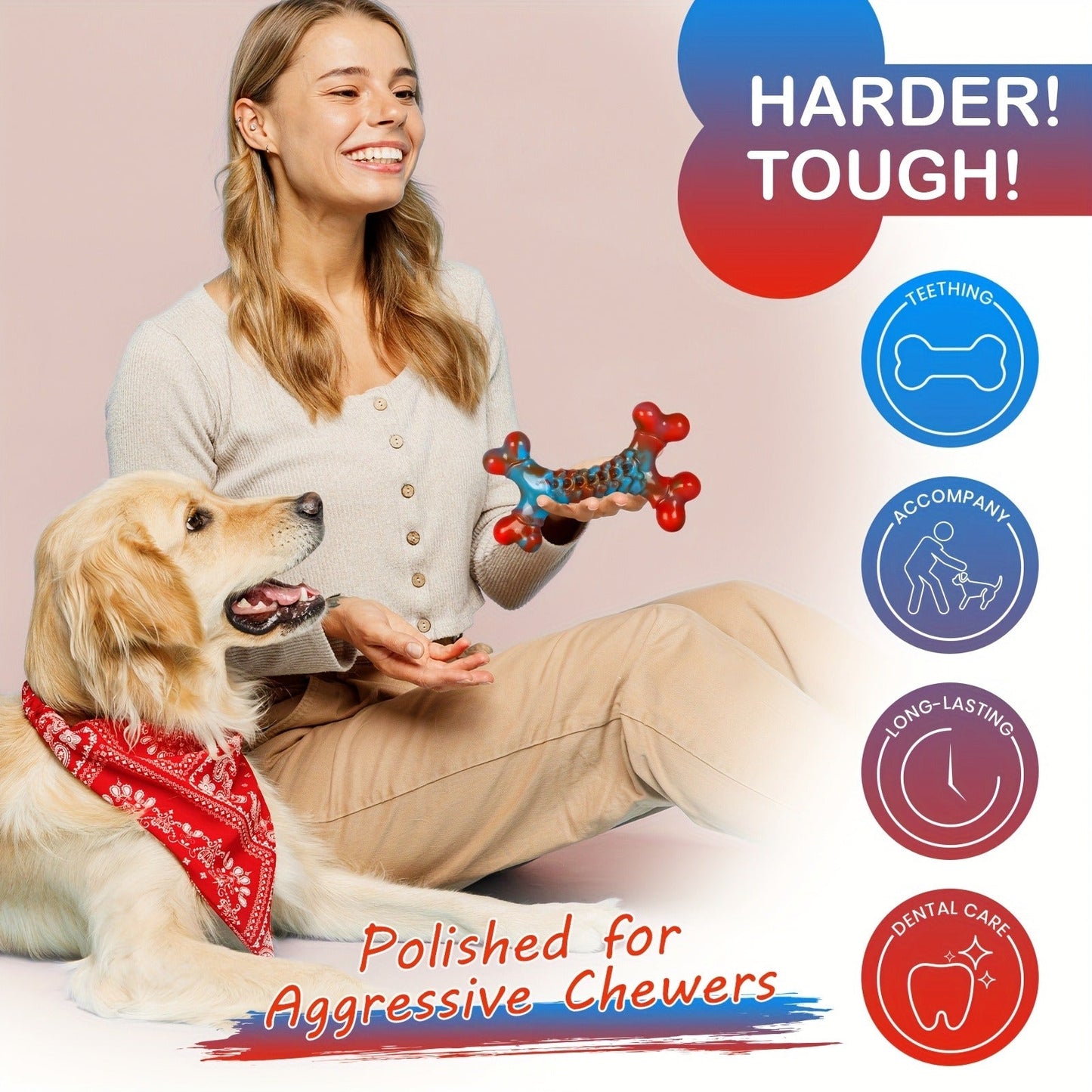 Dog Toy Orange Blue Braided Chew and Tug Bundle with 1, 2, 4 or 5-Piece Options for Large Dogs