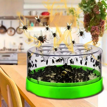 Flying Insect Trap 2 Pack - Non-Toxic Reusable Bug Catcher with 7 Holes, No Electricity, Safe for Home & Garden