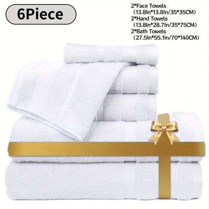 Cotton Bath Towel Set 6/10 Piece - 100% Pure Cotton Large Bath Towels for Women & Men, Highly Absorbent Quick Dry Spa Hotel Quality Towels for Bathroom, Bedroom, Gym, Pool & Travel, Soft Fluffy Luxury Towel Sets