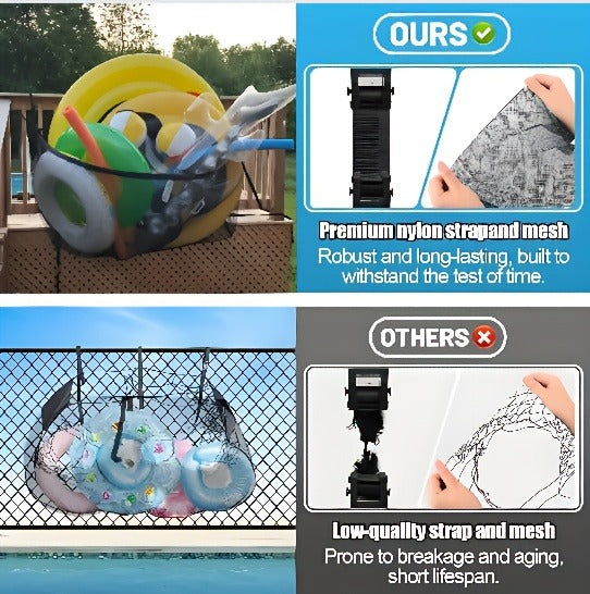 Pool Float Storage Bag – 60 Inch Large Mesh Drawstring Bag for Inflatable Pool Toys & Swimming Accessories