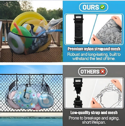 Pool Float Storage Bag – 60 Inch Large Mesh Drawstring Bag for Inflatable Pool Toys & Swimming Accessories