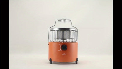 Portable Propane Heater Stove 2-in-1 Camping Gas Stove & Heater 3680-9000 BTU with Ignition, Stainless Steel