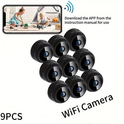 Battery Powered WiFi Security Camera 1080P Multi-Pack – Wireless Indoor Outdoor Home Surveillance System, Wide-Angle Remote Monitoring, No Wiring, Available in 9 or 12 Camera Pack