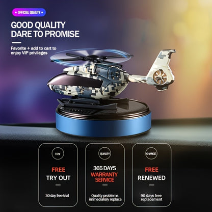 Car Air Freshener Solar Helicopter Dashboard Diffuser with Refillable Chamber and Three Color Options