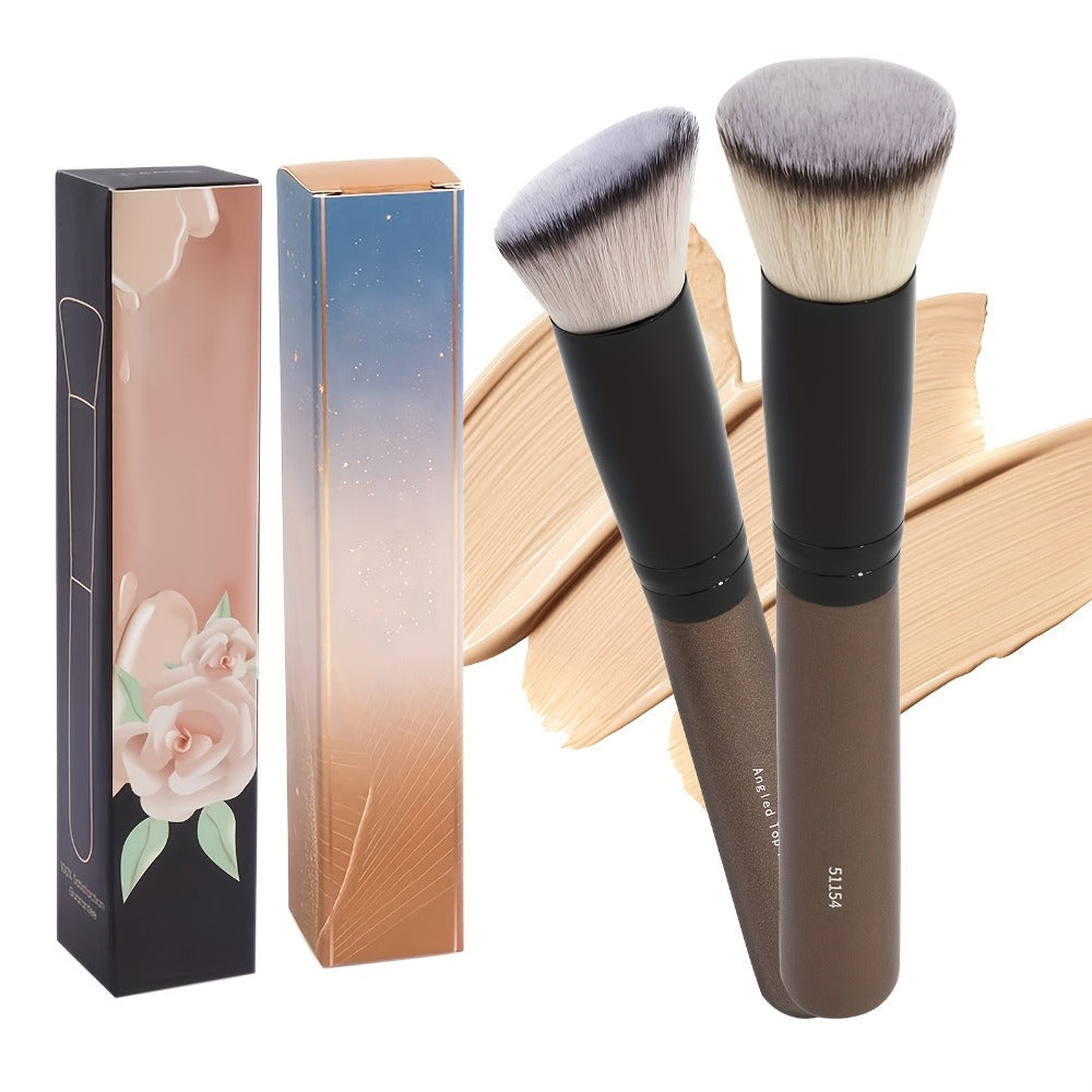 Makeup Brush Set, 30-Piece Nylon Bristle Collection with Alloy Handles, Face and Eye Brush Shapes and Storage Pouch