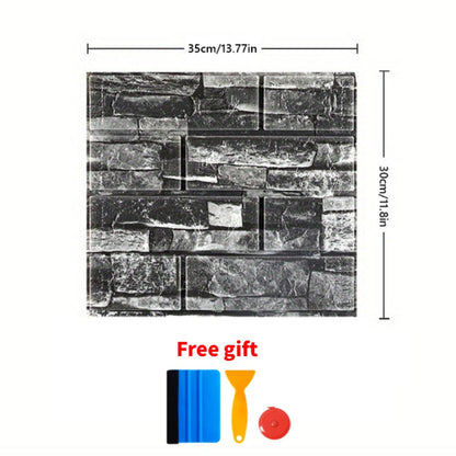 3D Peel and Stick Wood Grain Wallpaper Panels 50/100pcs - Self-Adhesive PVC Foam Wall Tiles