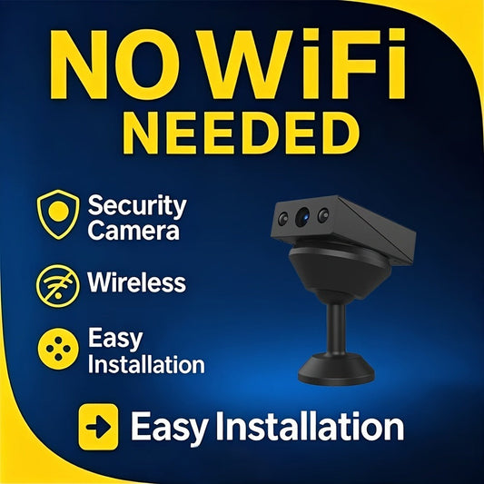 Mini Security Camera No WiFi No Internet Needed, Full HD 1080P Wireless Indoor Camera Built-In AP Hotspot, Night Vision, Motion Detection, Voice Recording, Cloud Storage – Home Garage Baby Pet Monitor