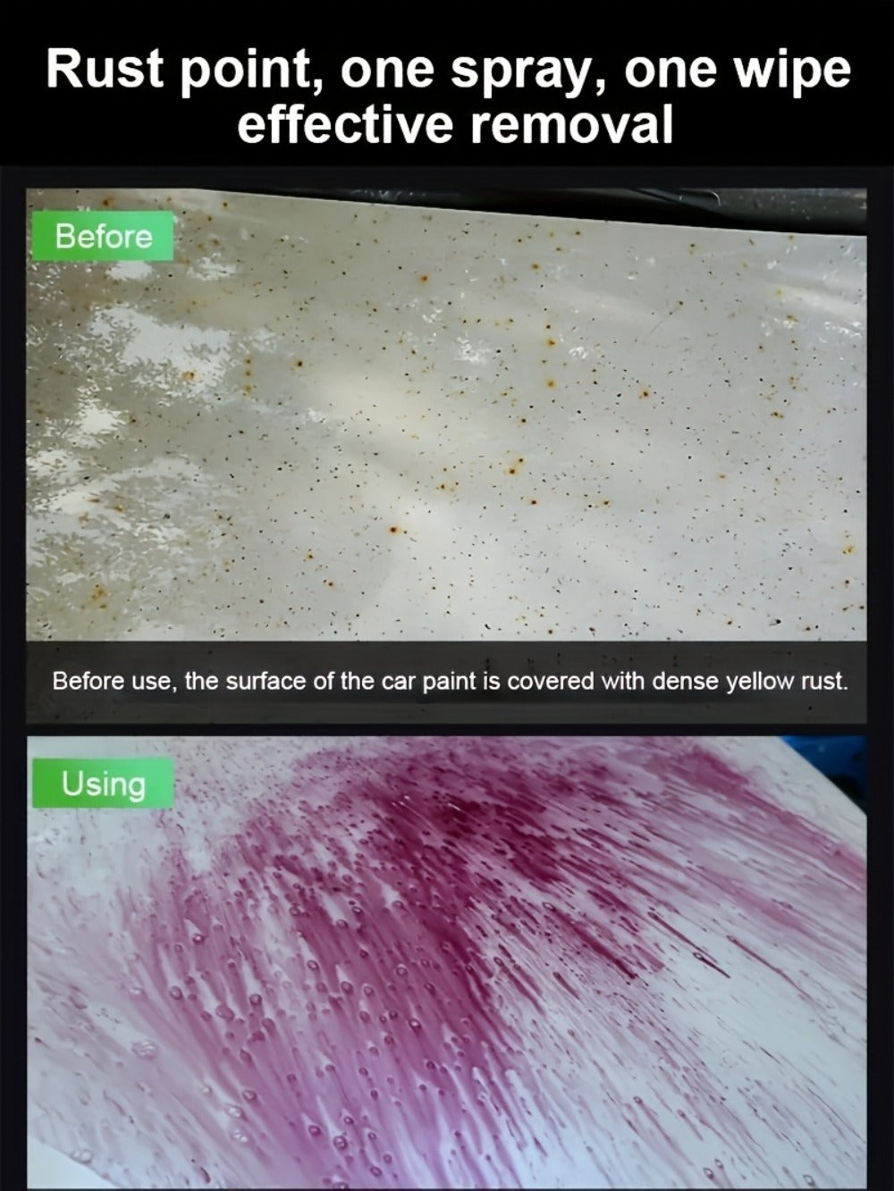 Rust Remover Spray Multi-Surface - Powerful Rust Dissolver for Car, Metal, Tile for Home Cooking, Dining and Outdoor Meals