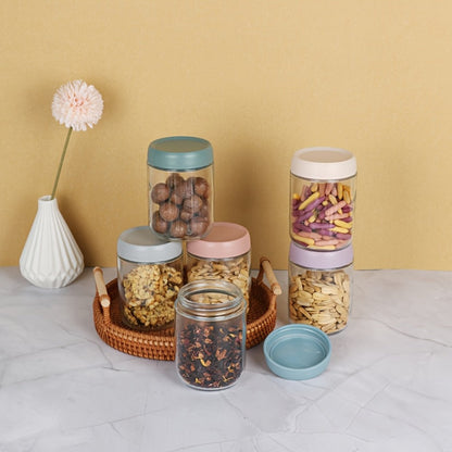 Wide Mouth Mason Jar Set, Six 16oz Glass Containers with Lids and Optional Protective Silicone Sleeves