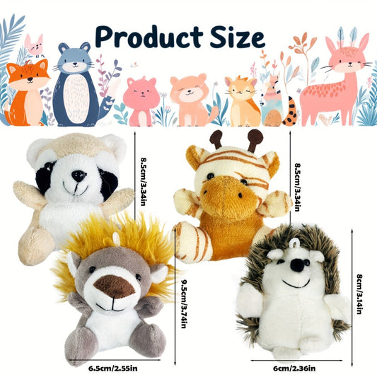 Stuffed Animal Mini Forest Animal Set with 12- or 24-Piece Pack Options for Party Favors and Prizes