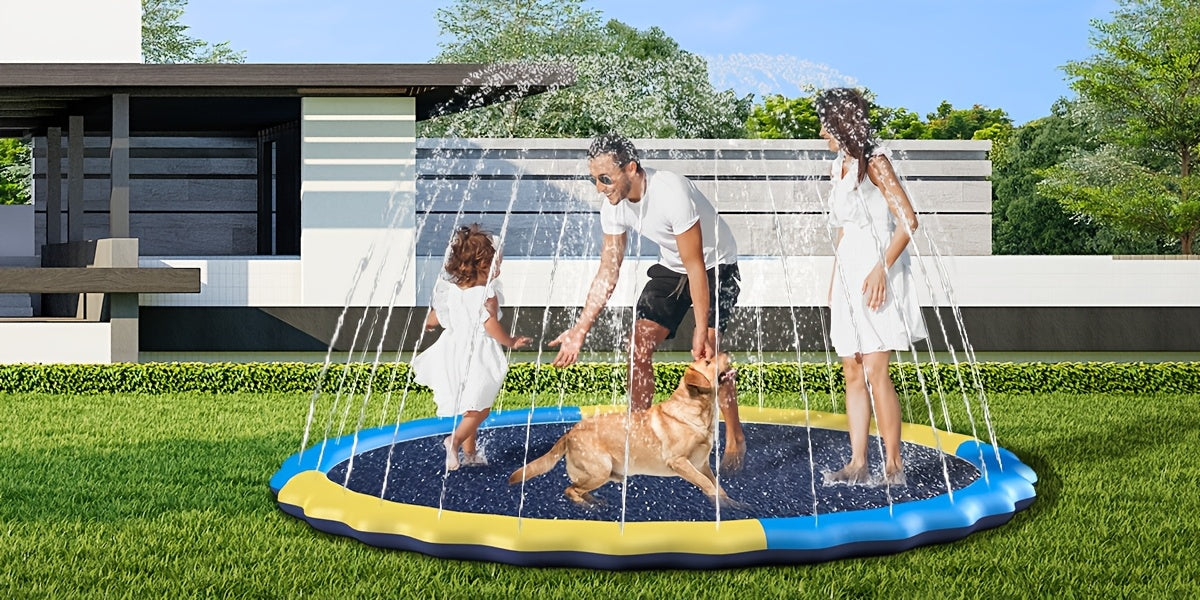 Splash Pad Sprinkler for Kids | Outdoor Water Play Mat Wading Pool