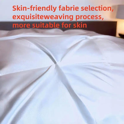 Soft Polyester Fiber Bed Pillow with Satin Cover and Zipper in White or Gray, One or Four-Pack Options