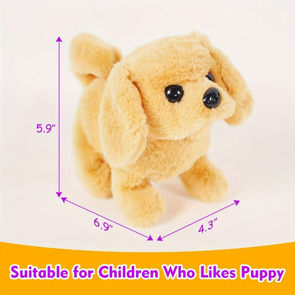 Plush Electric Puppy Toy That Walks & Barks – Interactive Electronic Pet with Soft Plush & Gift Box, Parent-Child Companion, Birthday & Holiday Gift for Kids