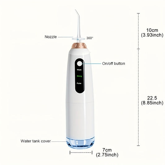 Water Flosser Oral Care Kit – 3-Mode Portable Electric Dental Cleaner, USB Rechargeable, 4-Function Nozzle, Tooth Whitening Device & Electric Toothbrush Set for Travel & Home Use