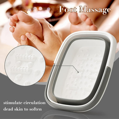 Collapsible Foot Soak Basin with Carry Handle in Protected Folding Green or Folding Pink Styles