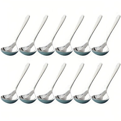 304 Stainless Steel Long Handle Soup Spoons Set | Hot Pot Spoon for Soup Porridge Restaurant Kitchen