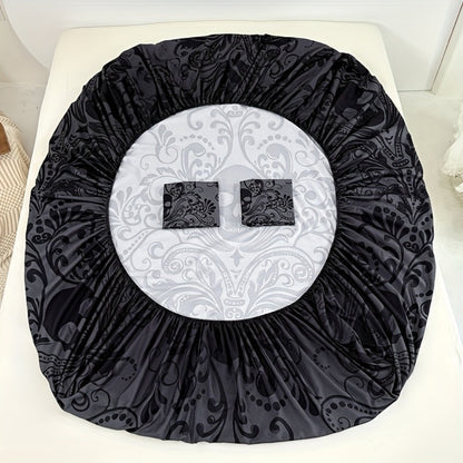 Gothic Skull Fitted Sheet Set 3-Piece – Victorian Baroque Halloween Bedding | 1 Deep Pocket Fitted Sheet + 2 Pillowcases | Machine Washable Hypoallergenic Polyester | Twin Full Queen King
