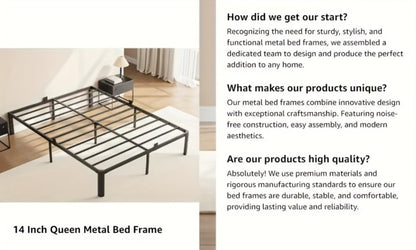 14-Inch Heavy-Duty Bed Frame, Bedroom Platform Bed for Bedroom Comfort and Support detail image - detail view 23