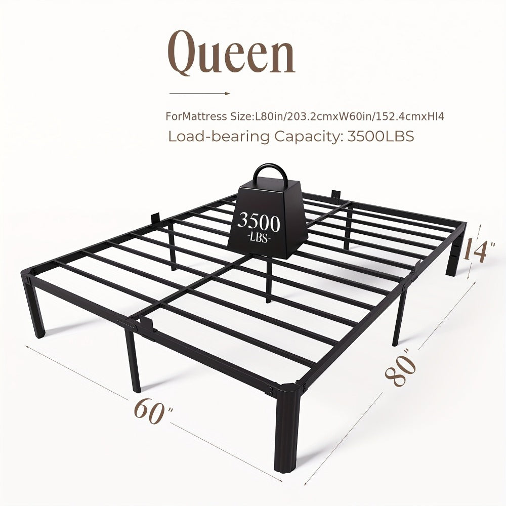 14-Inch Heavy-Duty Bed Frame, Bedroom Platform Bed for Bedroom Comfort and Support detail image - detail view 4