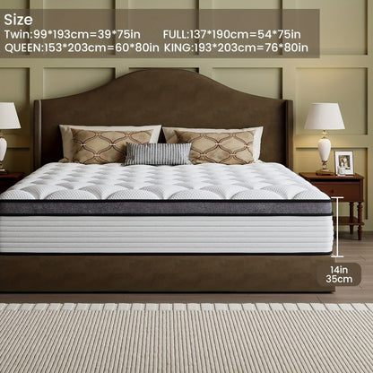 14-Inch Mattress, Medium-Firm Bed Mattress for Bedroom Comfort and Support detail image - detail view 9