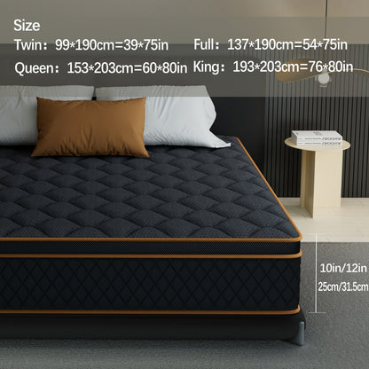 Mattress shown in the Black-Full, 10inch option